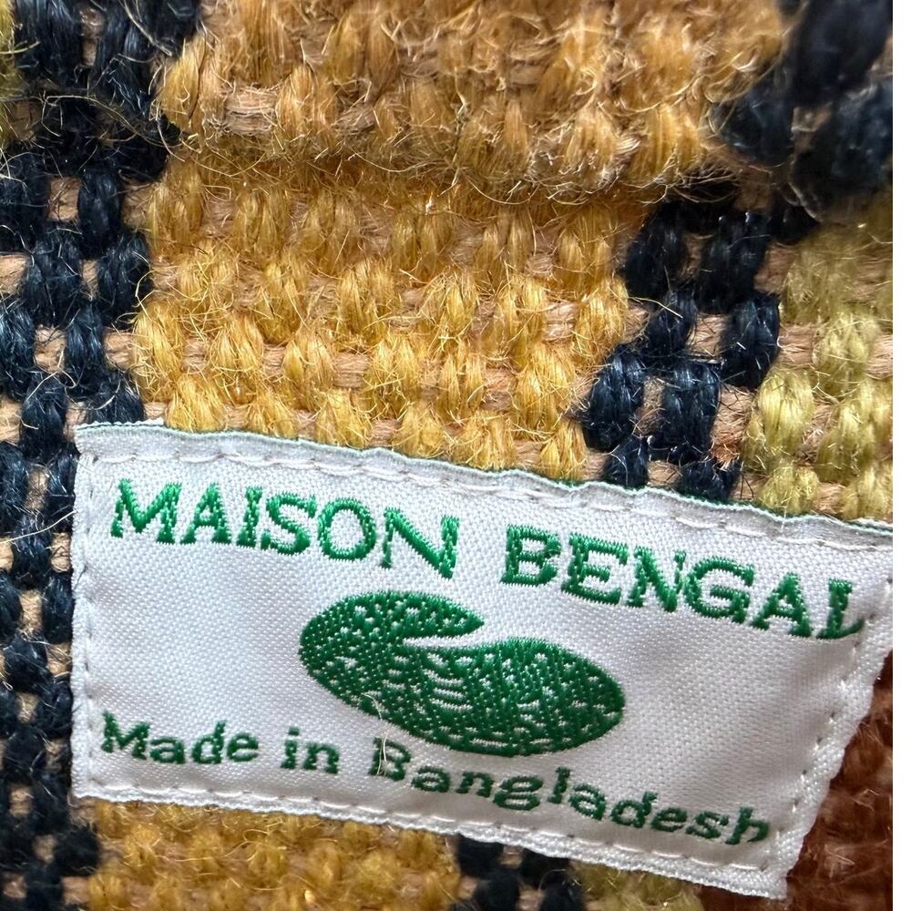 Maison Bengal Jute Tote Bag Shopper Bag Market Bag Fair Trade - Picture 5 of 7